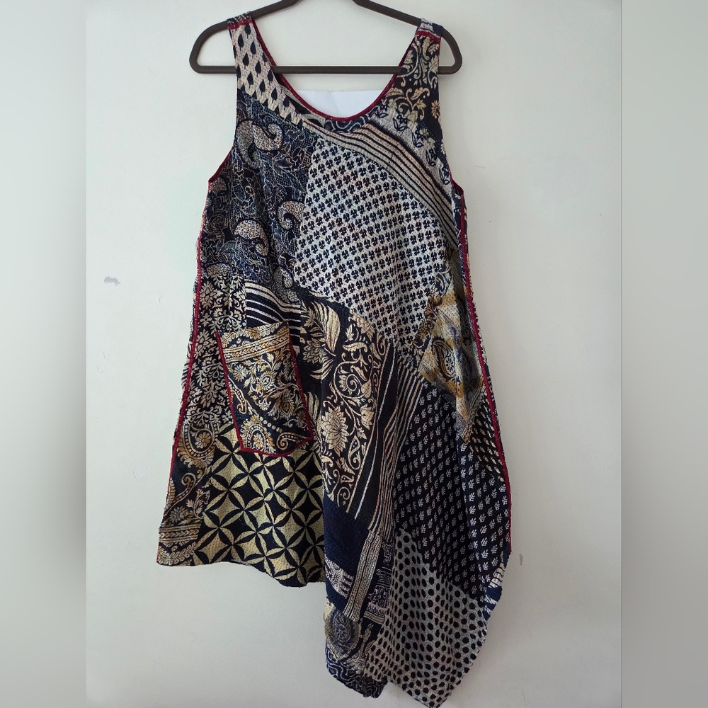 Mieko Mintz Reversible Abstract Patchwork Kantha … - image 8